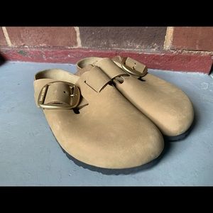 New Birkenstock Big Buckle Boston Clog - Mud Green